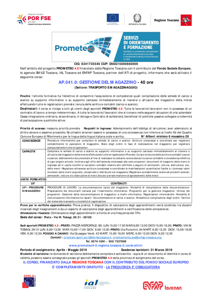 thumbnail of PRATO AP.041 Gestione del Magazzino 2019