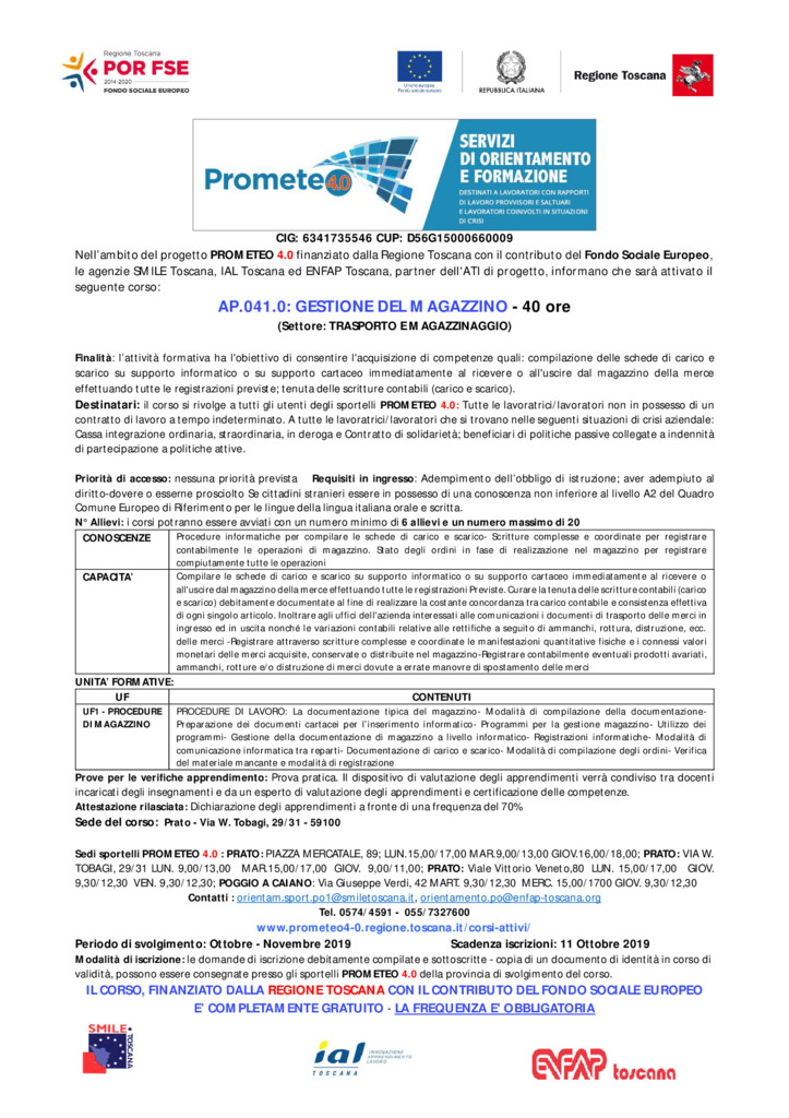 thumbnail of PRATO AP.041 Gestione del Magazzino SETTEMBRE 2019
